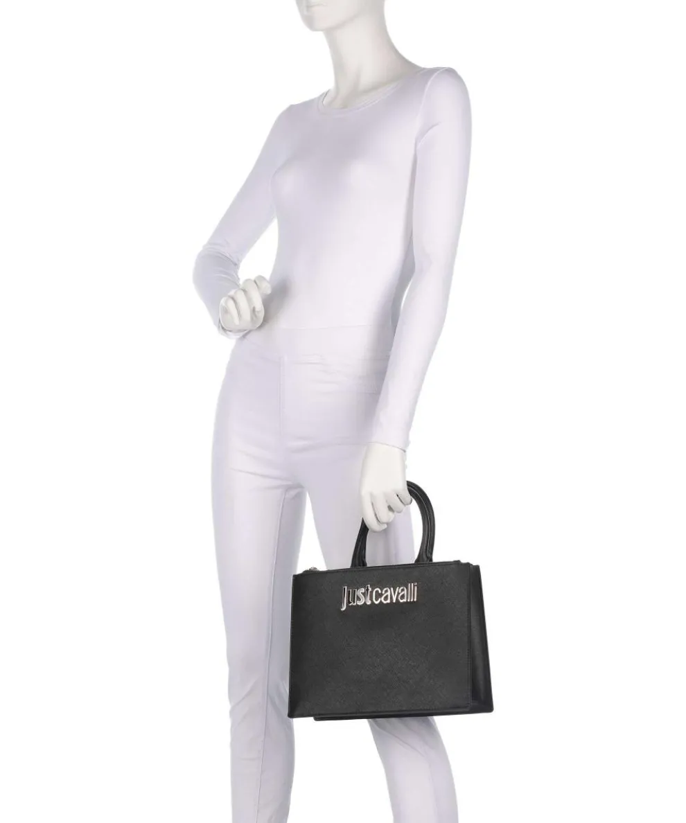 Handtasche Lederimitat schwarz