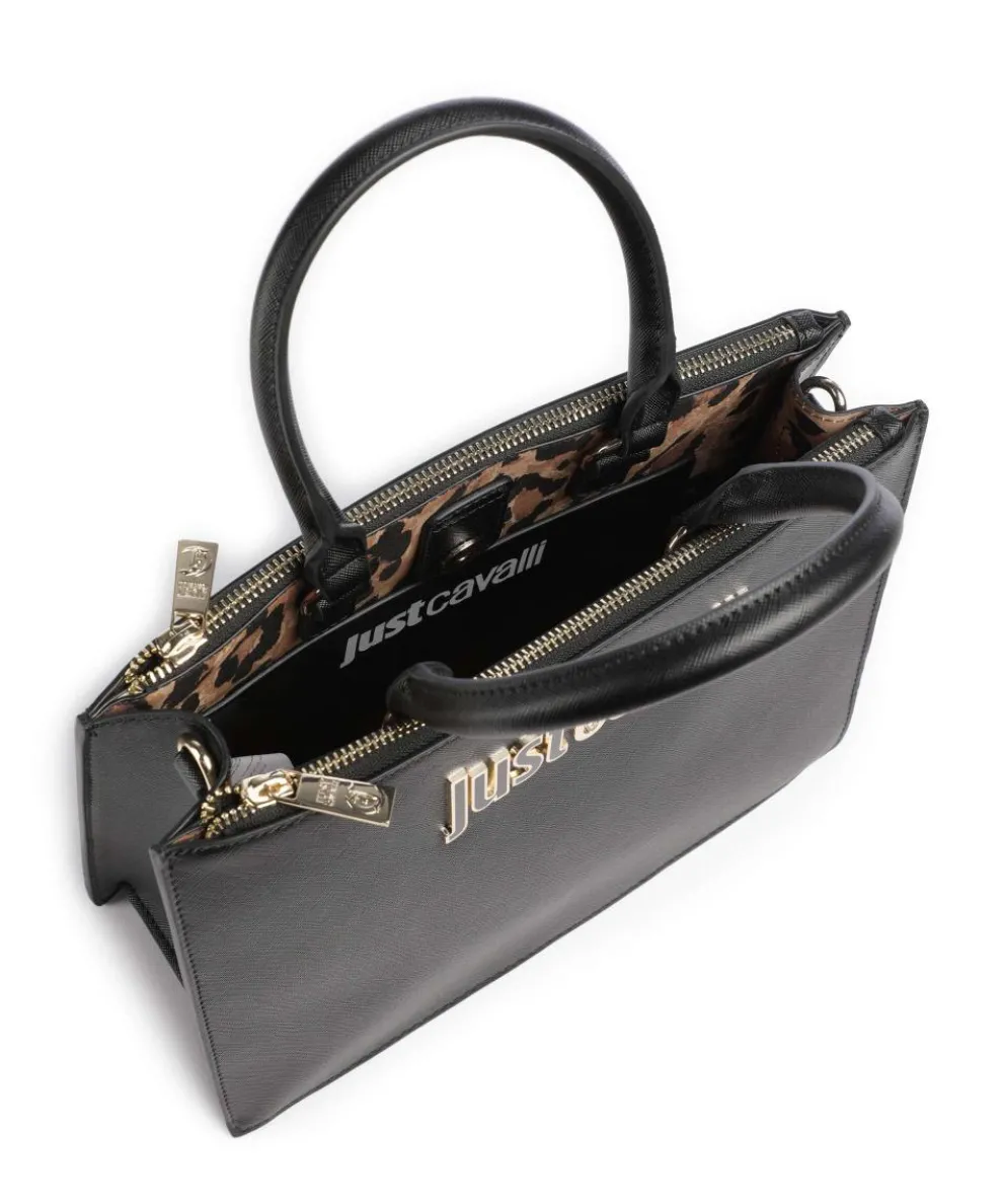 Handtasche Lederimitat schwarz