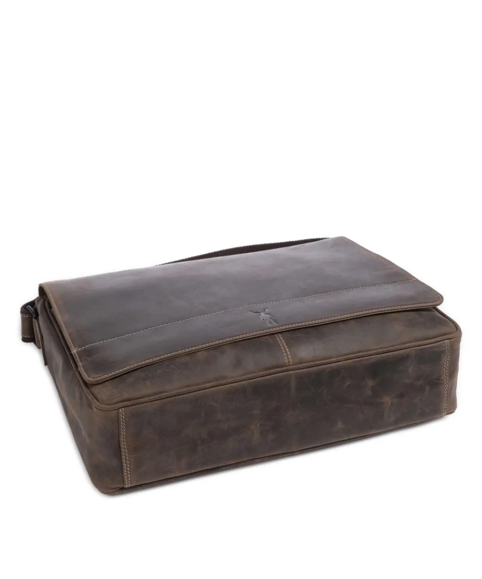 Baltimore 5 Kuriertasche Leder dunkelbraun