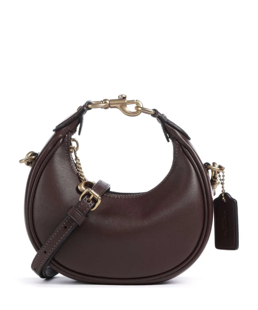 Jonie Umhängetasche fein genarbtes Leder dunkelbraun