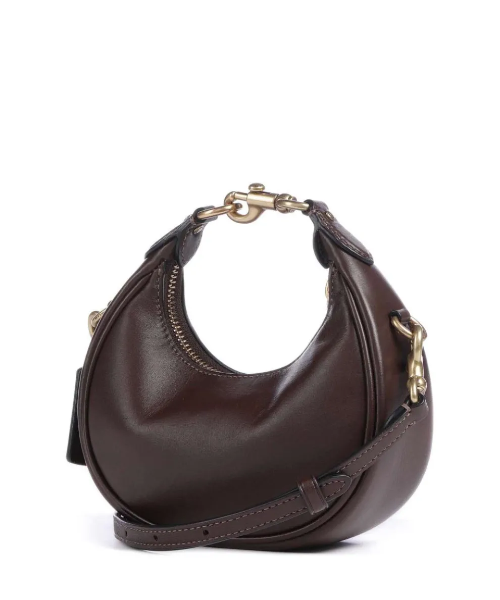 Jonie Umhängetasche fein genarbtes Leder dunkelbraun