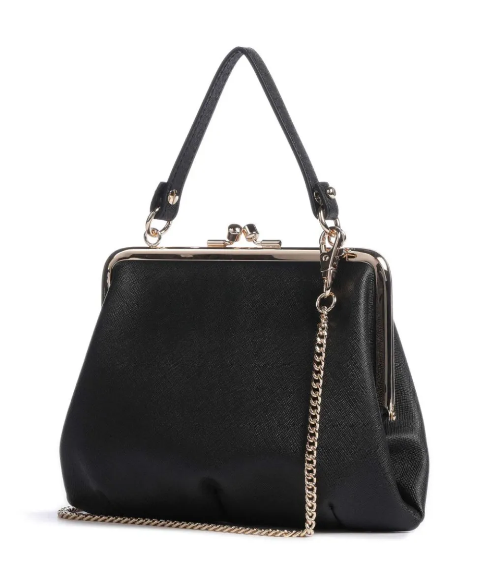 Granny Frame Saffiano Umhängetasche Lederimitat schwarz