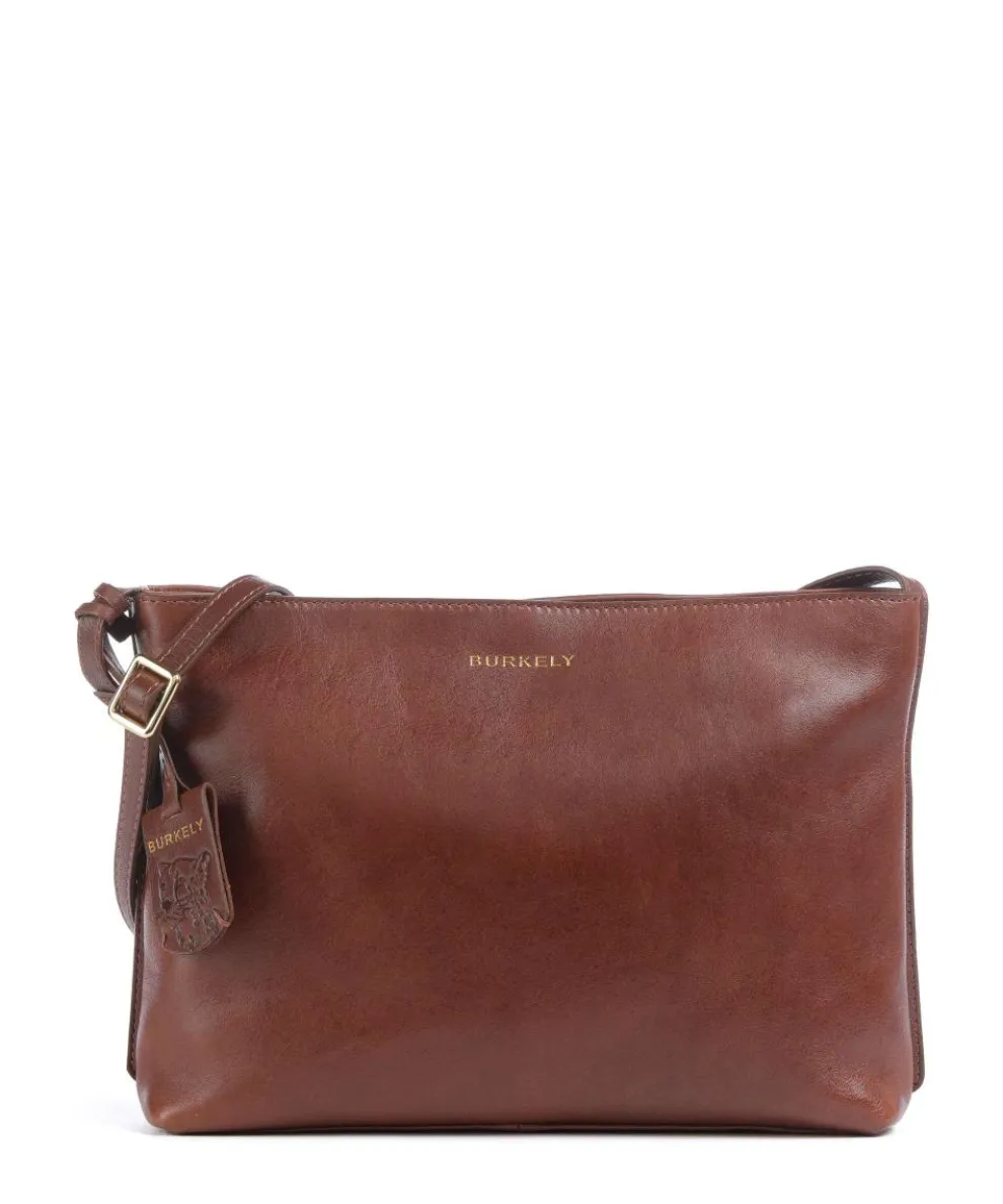 Fine Florence Umhängetasche fein genarbtes Leder braun