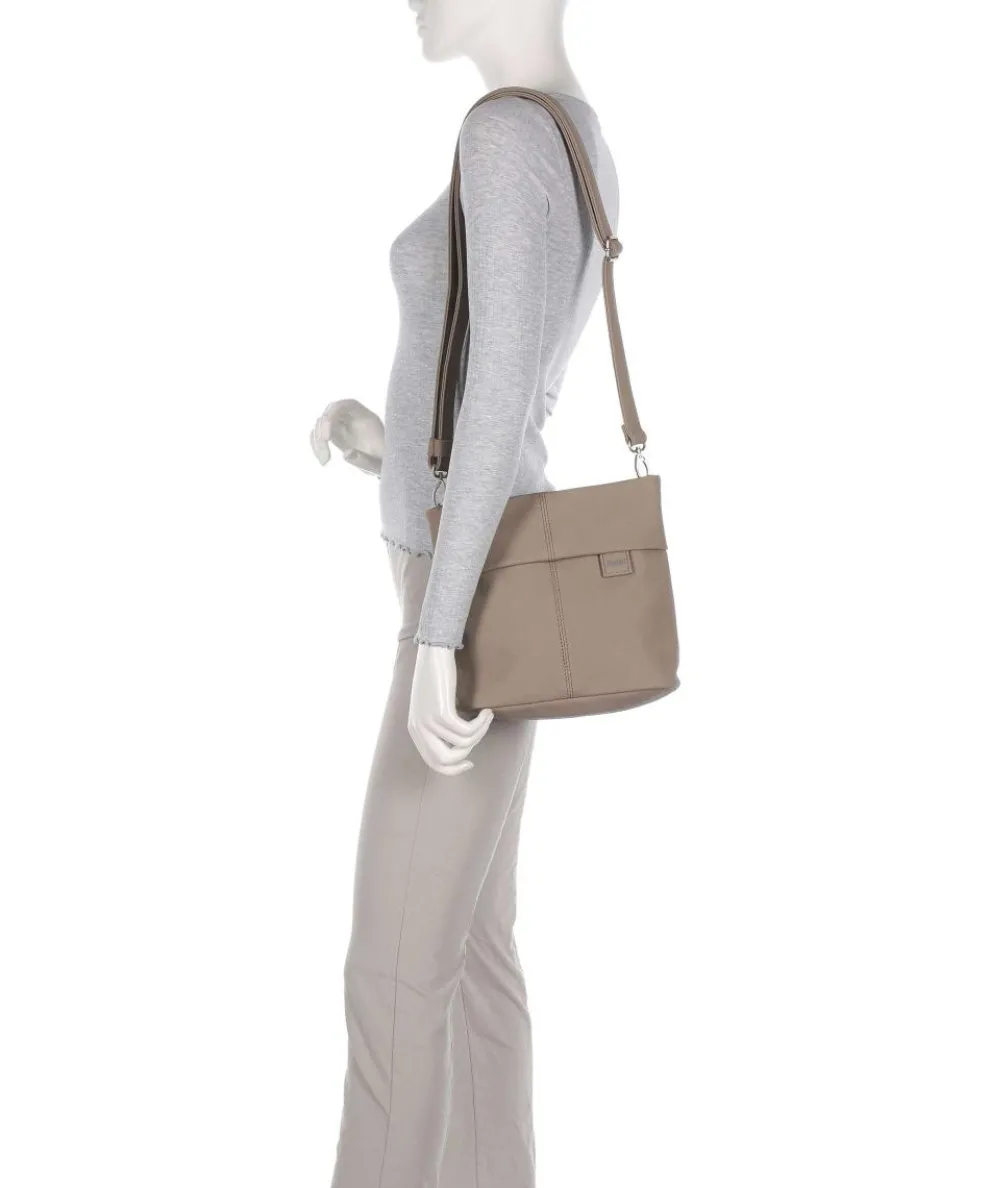Mademoiselle.M M8 Schultertasche Lederimitat beige