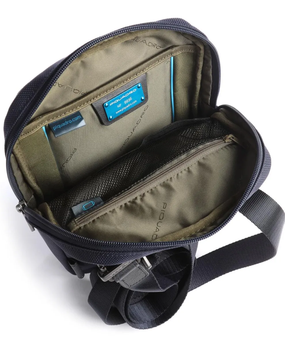 Brief 2 Umhängetasche recyceltes Nylon dunkelblau