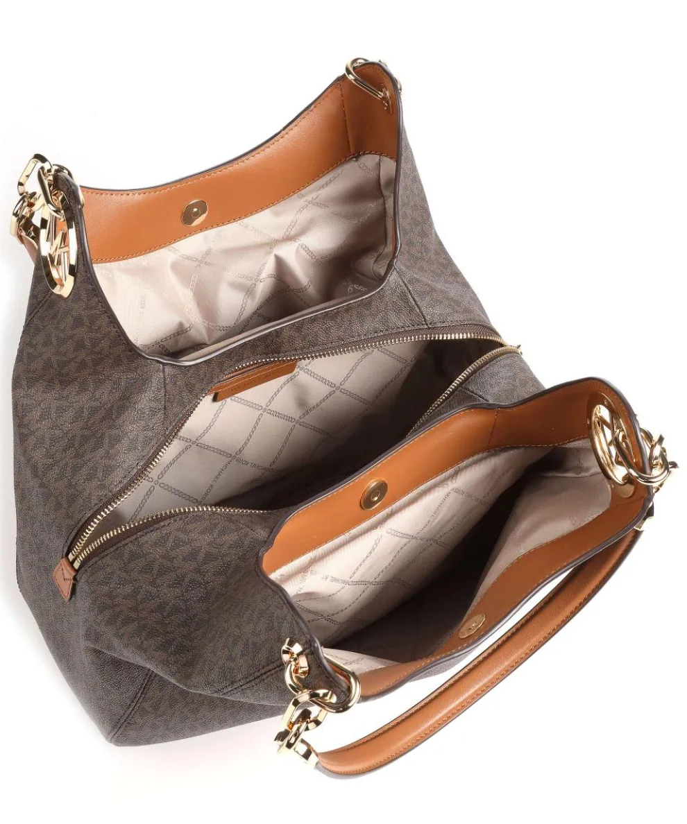 Lillie Beuteltasche Lederimitat dunkelbraun