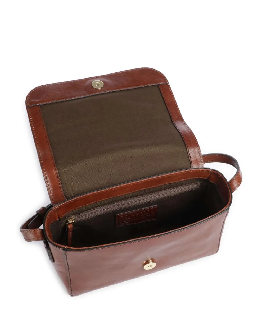 Elettra Umhängetasche fein genarbtes Rindsleder braun