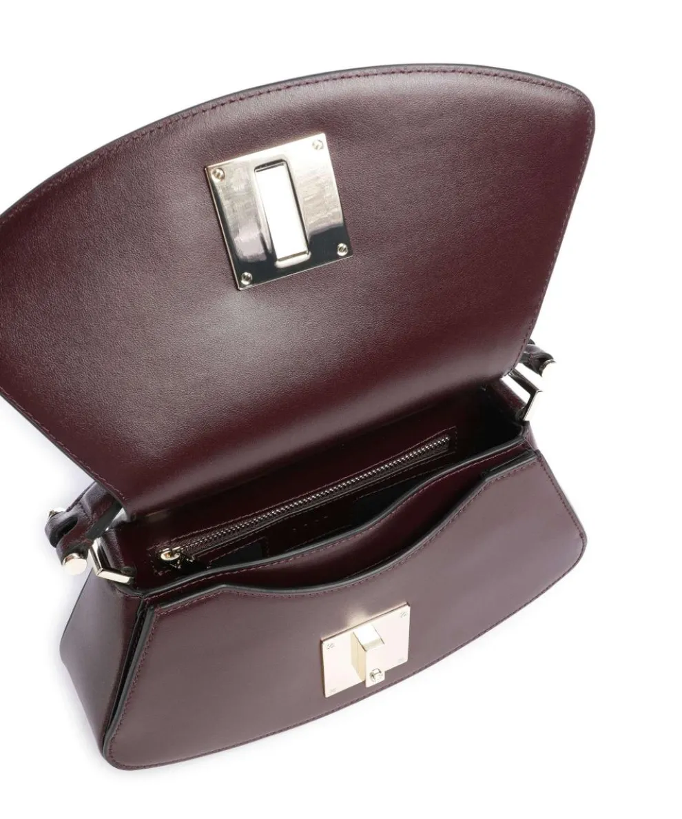 Ariell M Handtasche glattes Rindsleder bordeaux