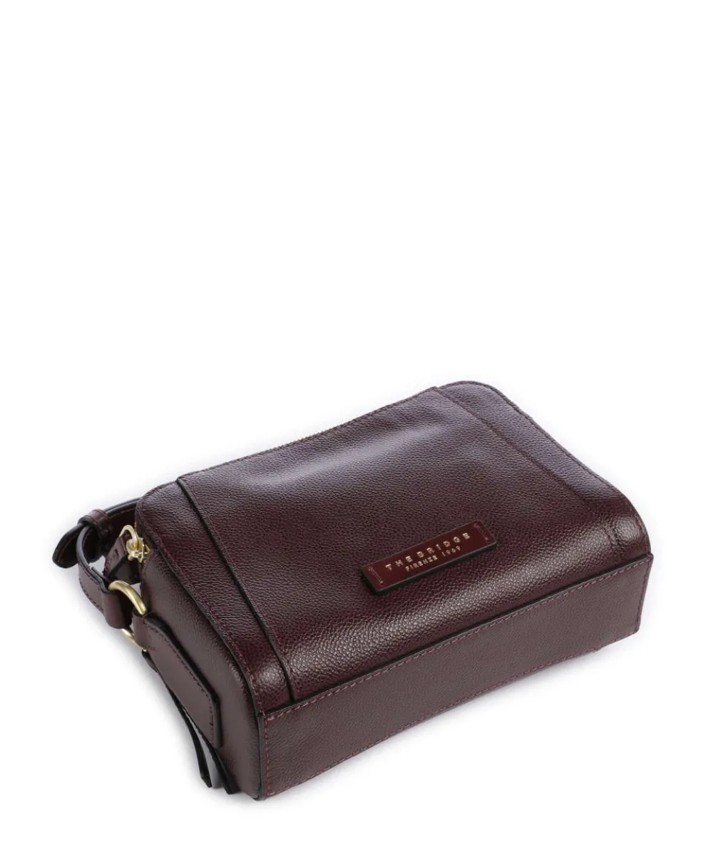 Ines Umhängetasche genarbtes Rindsleder dunkelrot