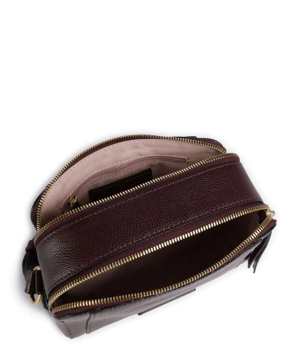 Ines Umhängetasche genarbtes Rindsleder dunkelrot