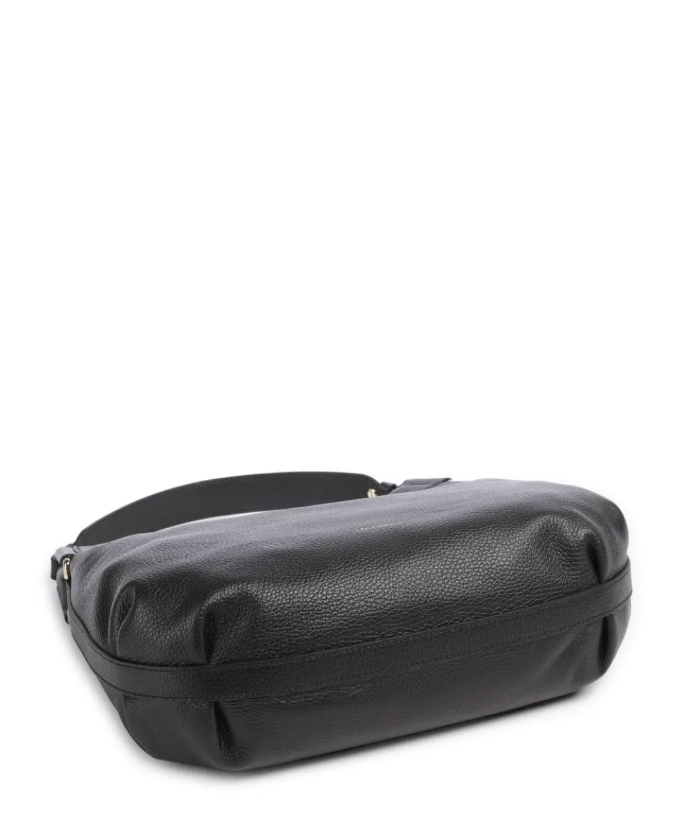 Rebekka Beuteltasche genarbtes Rindsleder schwarz