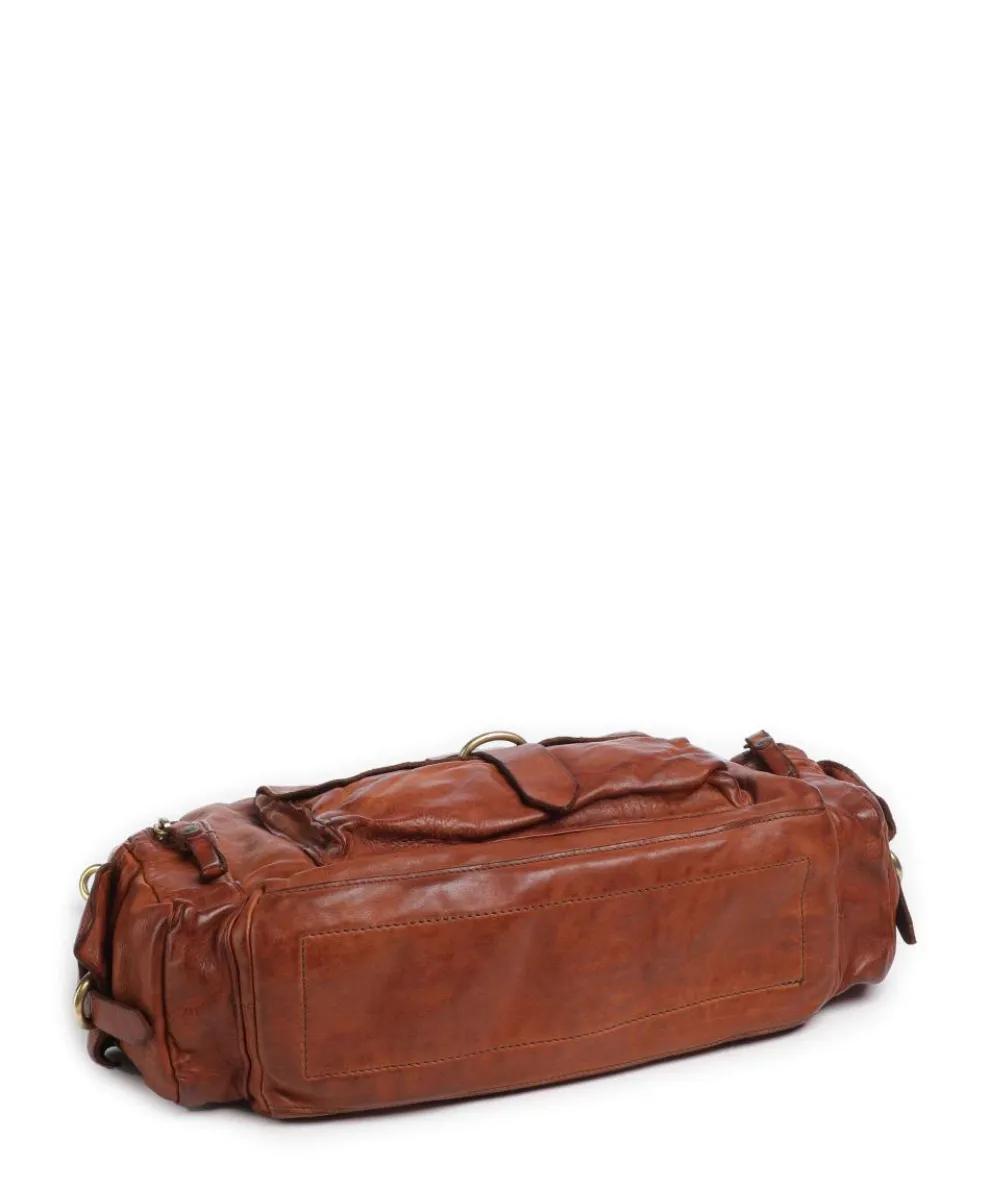 Beuteltasche genarbtes Rindsleder cognac