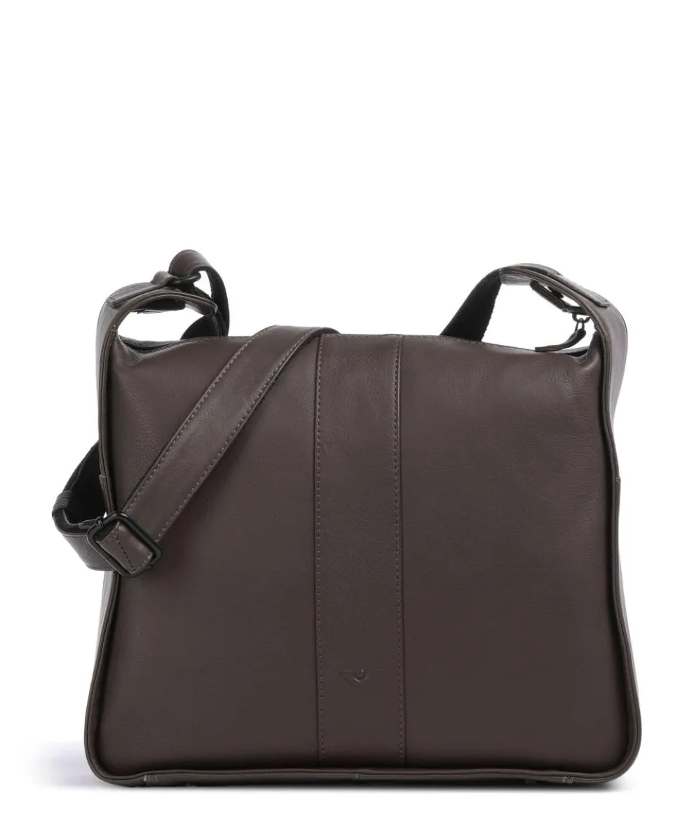 4Seasons Inger Umhängetasche fein genarbtes Leder dunkelbraun