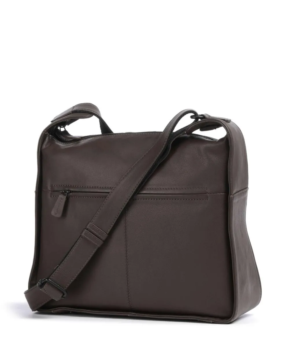 4Seasons Inger Umhängetasche fein genarbtes Leder dunkelbraun