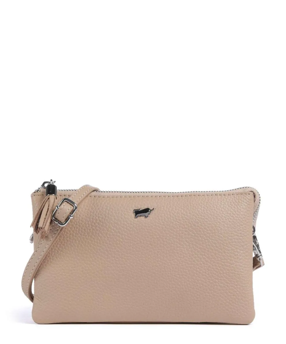Hanna Umhängetasche genarbtes Rindsleder beige