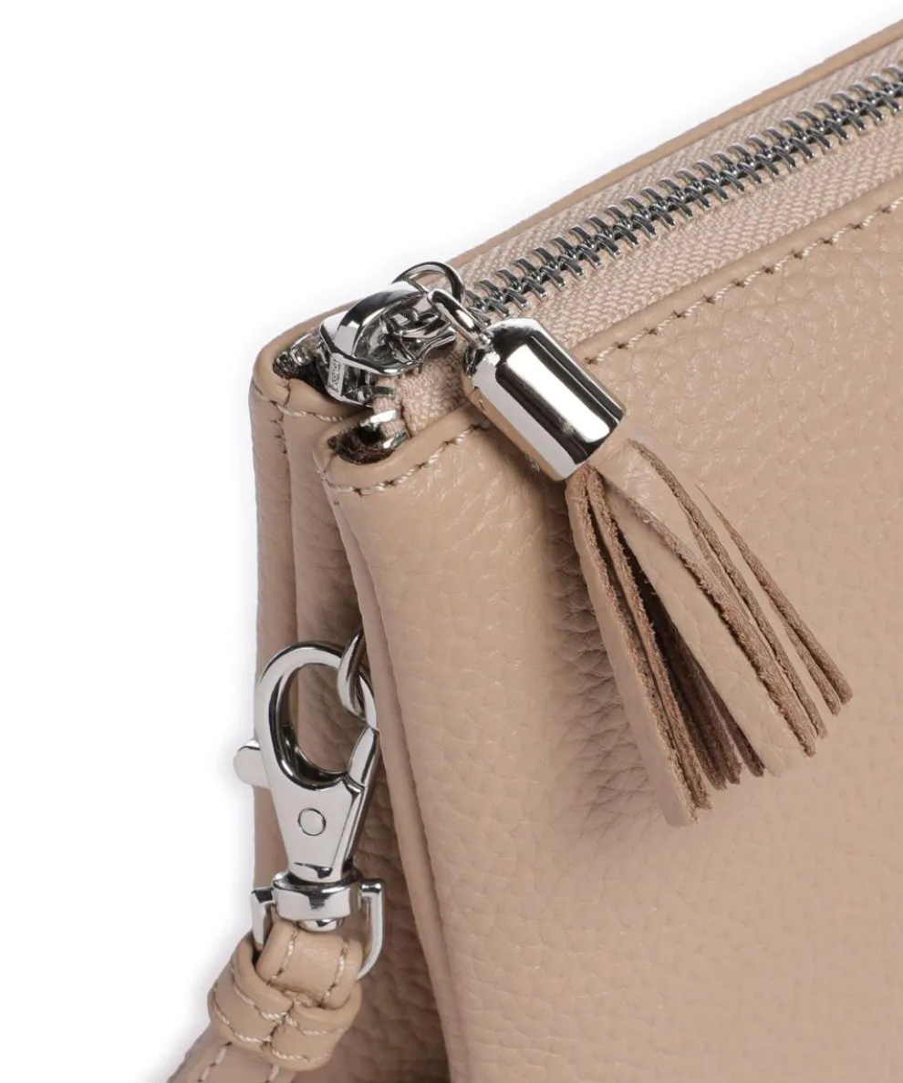 Hanna Umhängetasche genarbtes Rindsleder beige