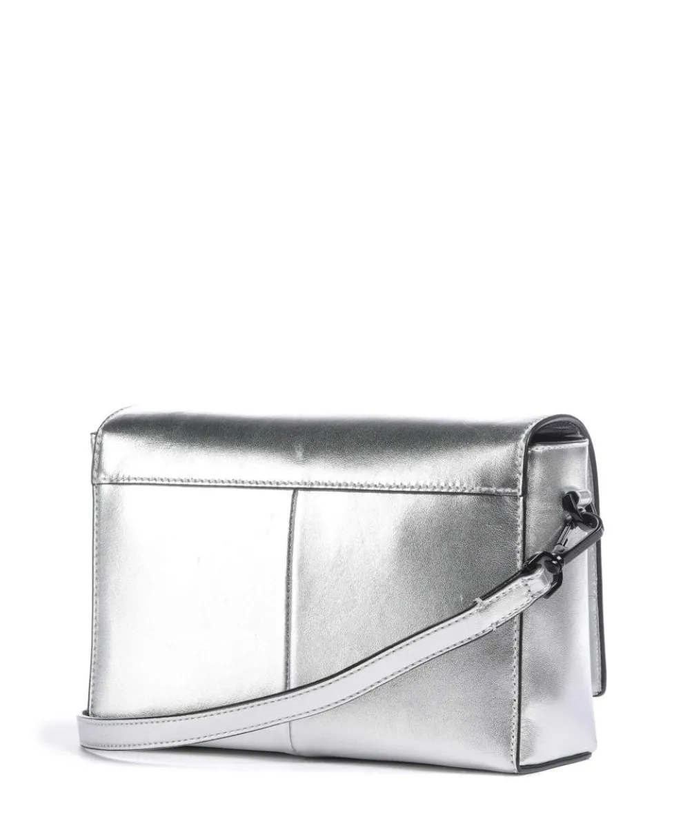 Hilla M Umhängetasche Schafsleder silber