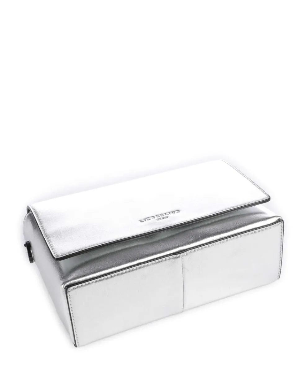 Hilla M Umhängetasche Schafsleder silber