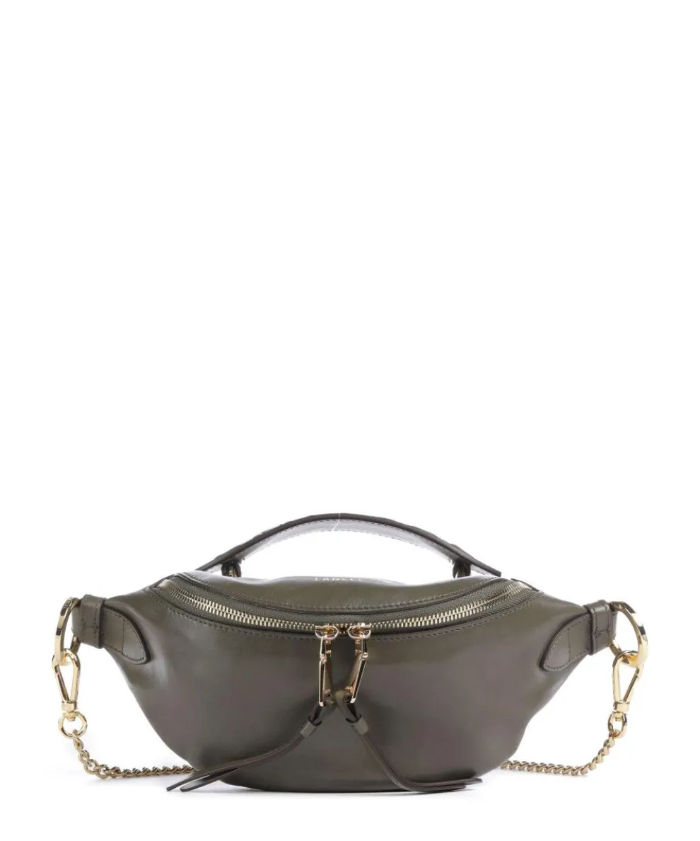 Origami Mini Umhängetasche fein genarbtes Rindsleder khaki