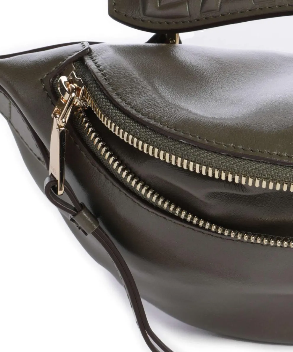 Origami Mini Umhängetasche fein genarbtes Rindsleder khaki