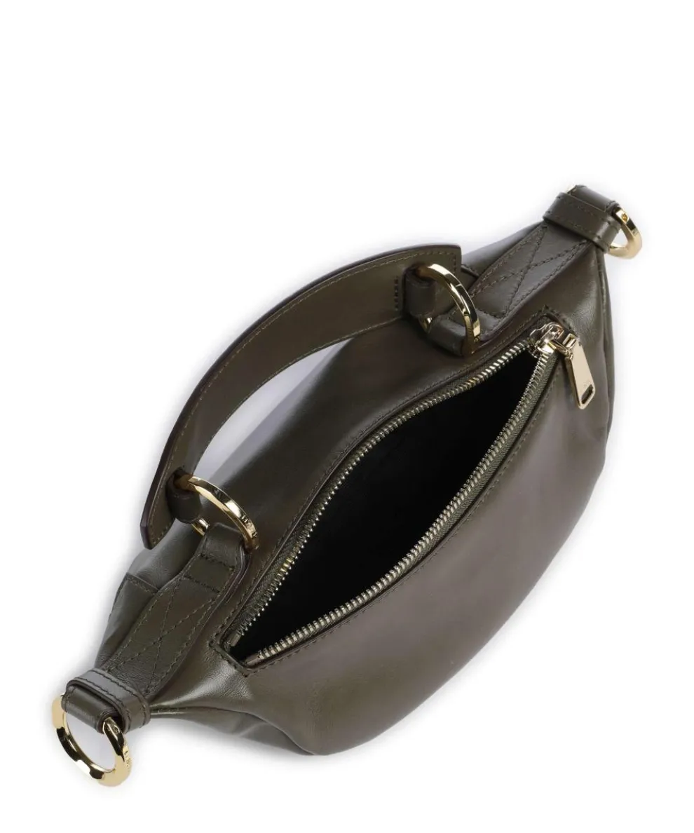 Origami Mini Umhängetasche fein genarbtes Rindsleder khaki