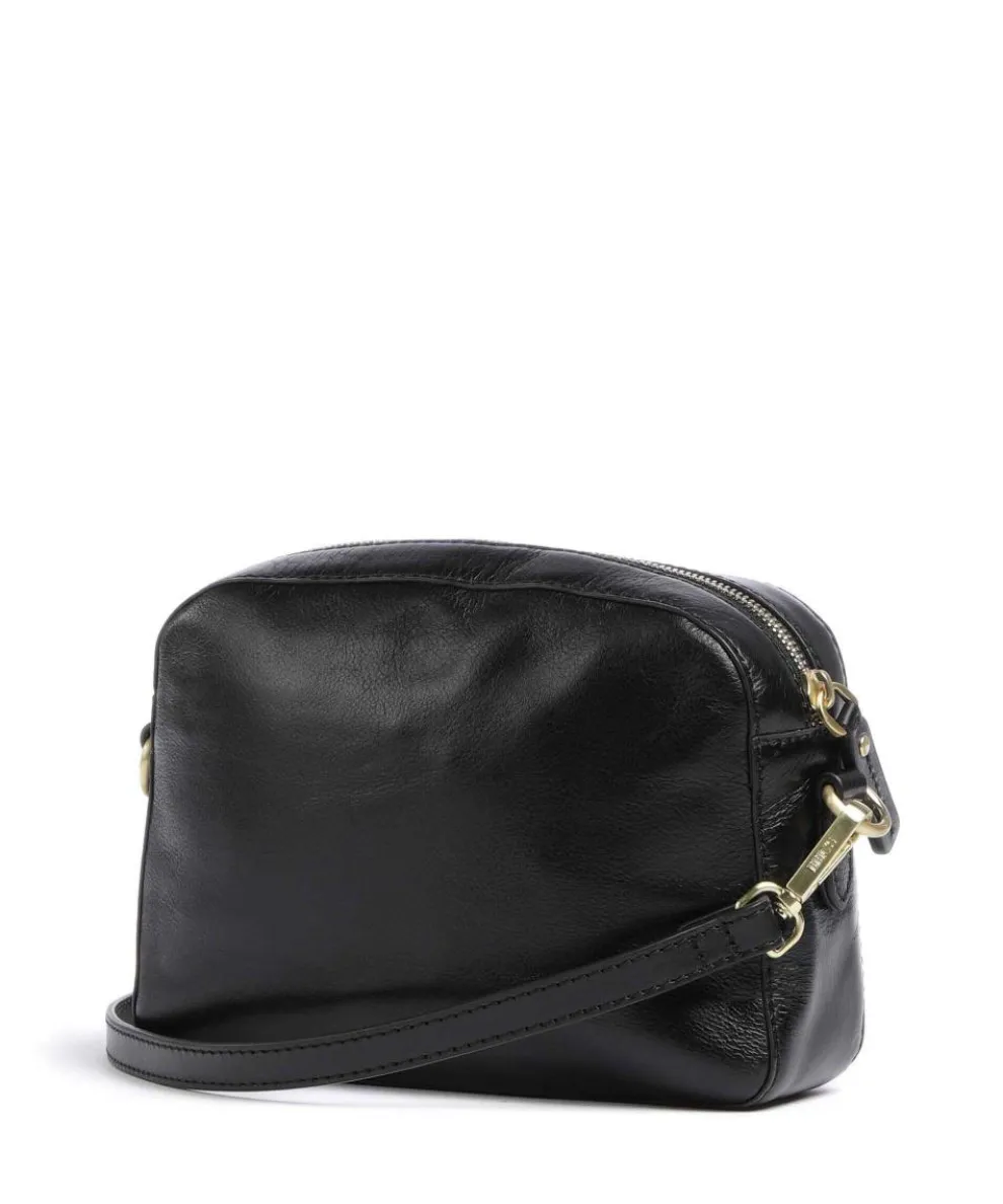 Volterra Modell Umhängetasche fein genarbtes Leder schwarz