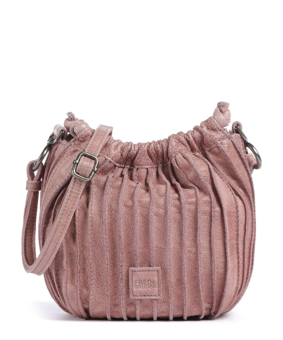 Say Hello Umhängetasche genarbtes Leder rosa