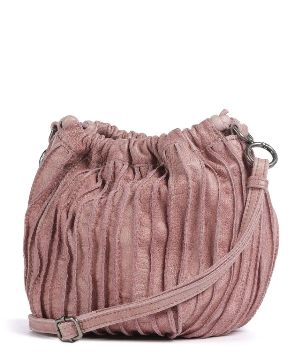 Say Hello Umhängetasche genarbtes Leder rosa