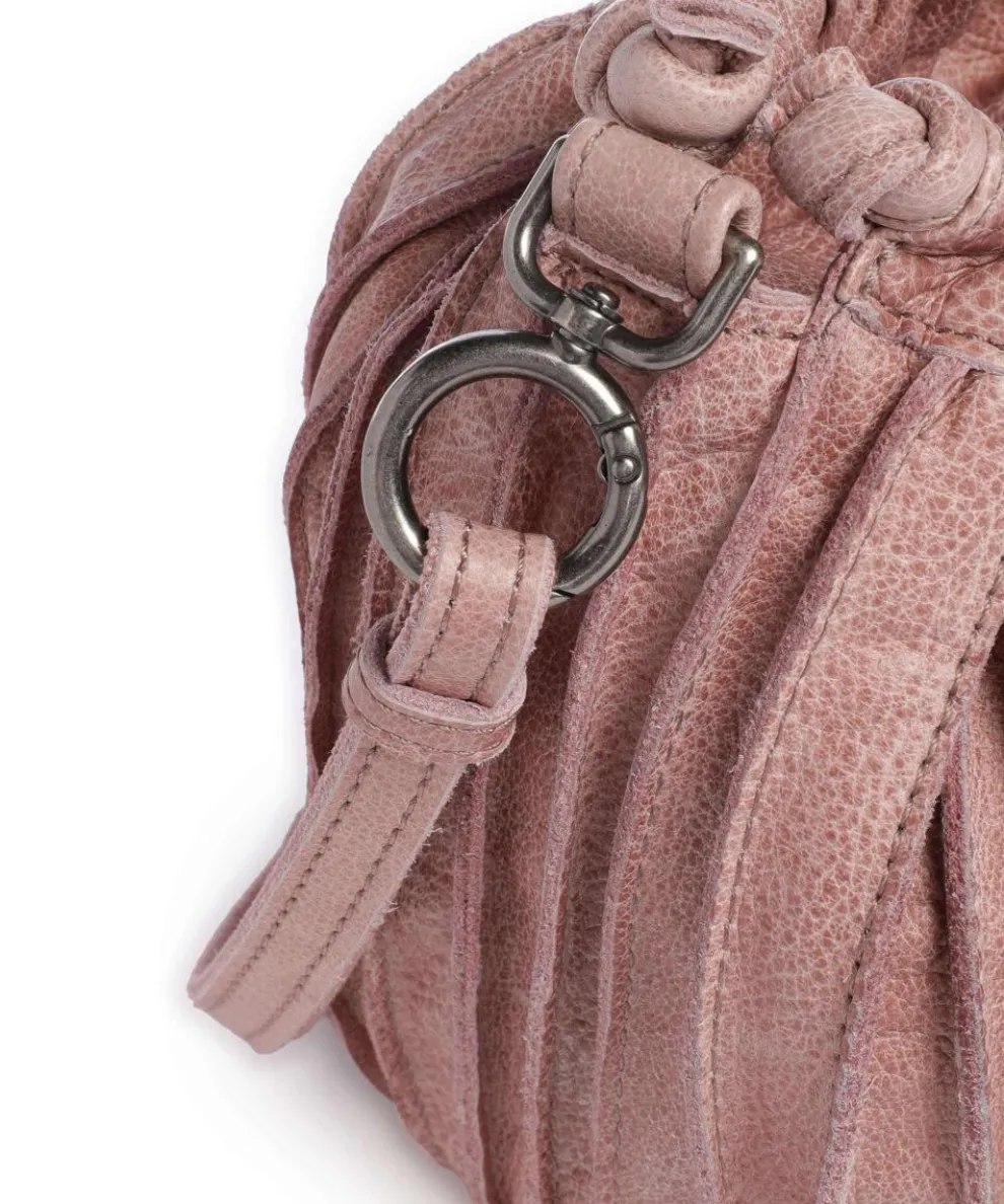 Say Hello Umhängetasche genarbtes Leder rosa