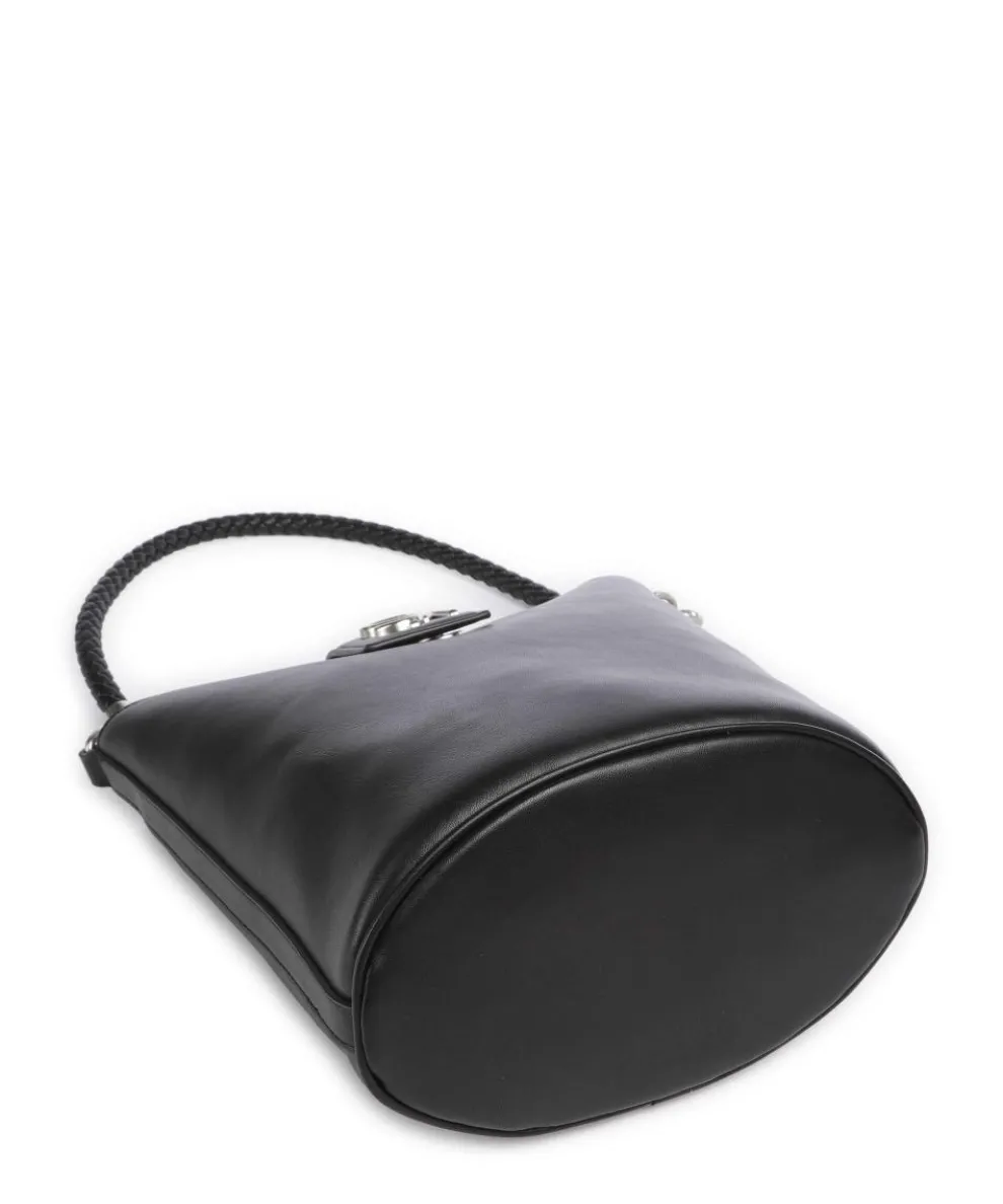BARRIE Bucket bag Lederimitat schwarz