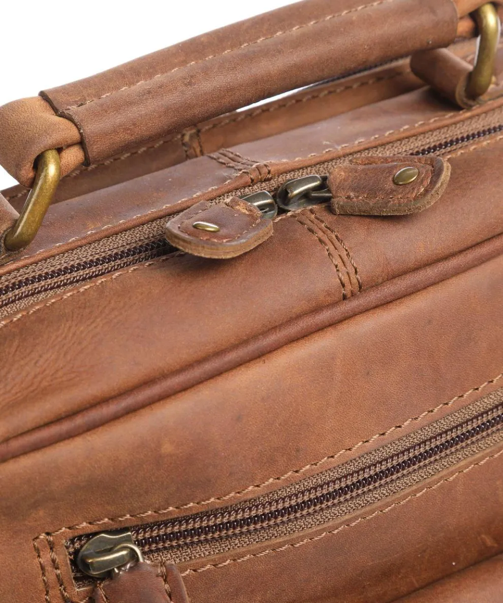 Antic L Umhängetasche Rindsleder braun