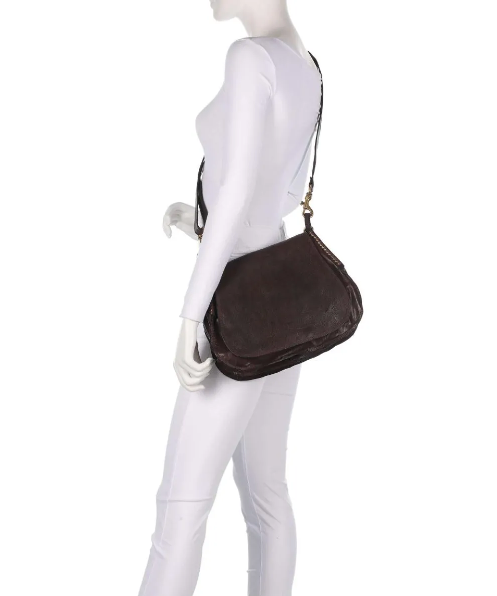 Beuteltasche fein genarbtes Rindsleder dunkelbraun