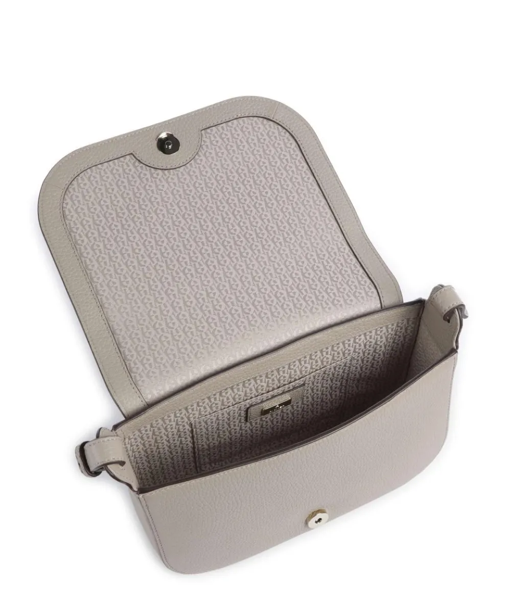 Pura S Umhängetasche genarbtes Rindsleder beige