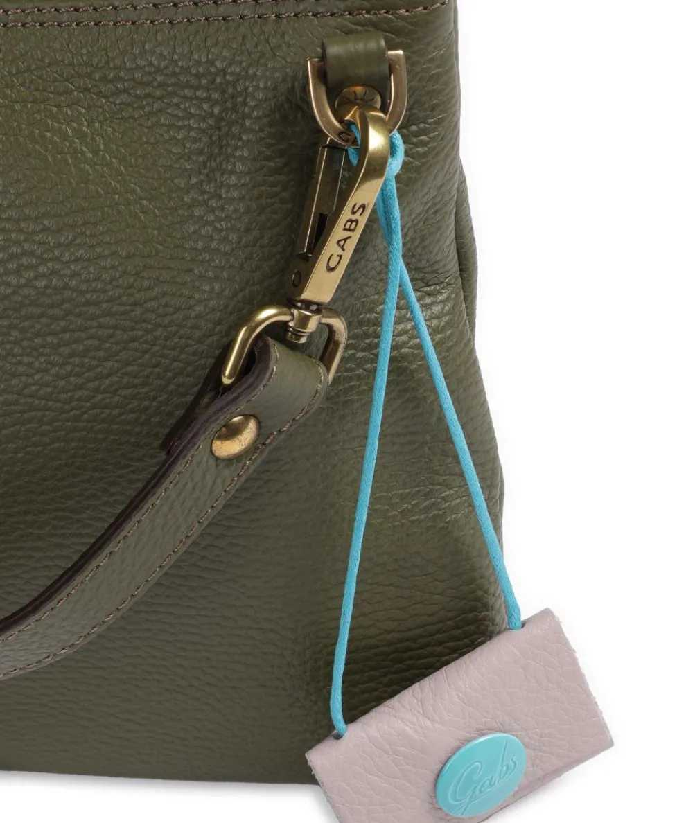 Urban Beyonce Schultertasche genarbtes Kalbsleder olivgrün