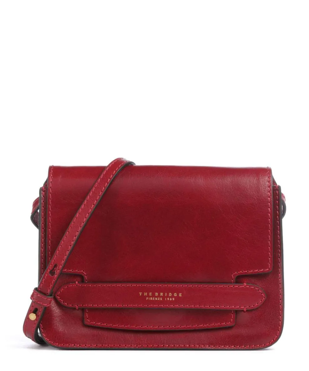Lucrezia Umhängetasche glattes Rindsleder dunkelrot