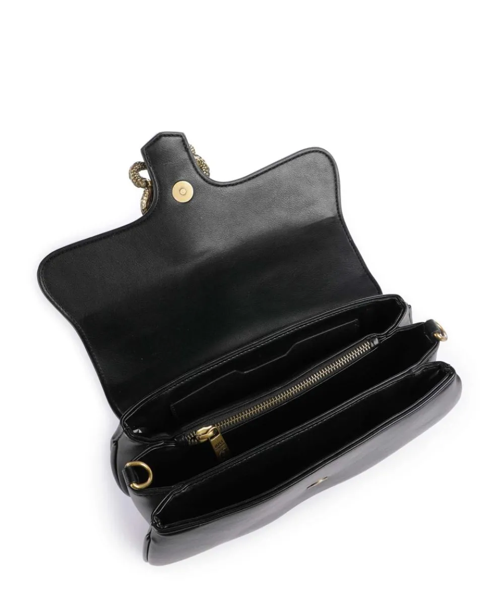 Iconic Snakes Schultertasche Lederimitat schwarz