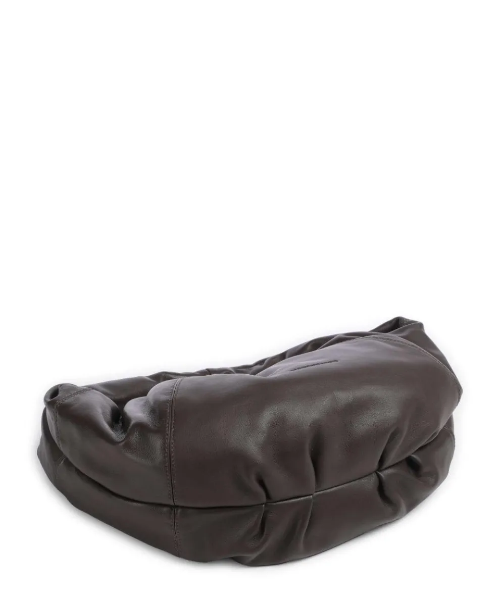 Greta Icon Silky Beuteltasche Lammleder dunkelbraun