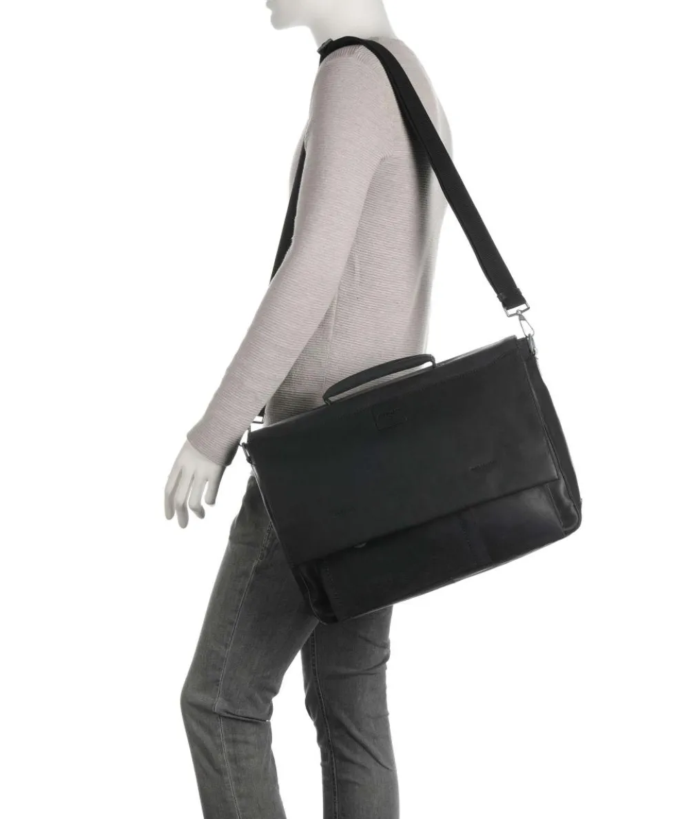 Brick Lane Jim Aktentasche 15″ Leder schwarz