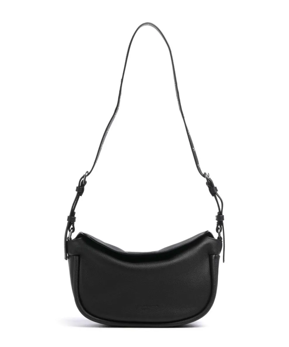 Small Pebble M Schultertasche genarbtes Rindsleder schwarz