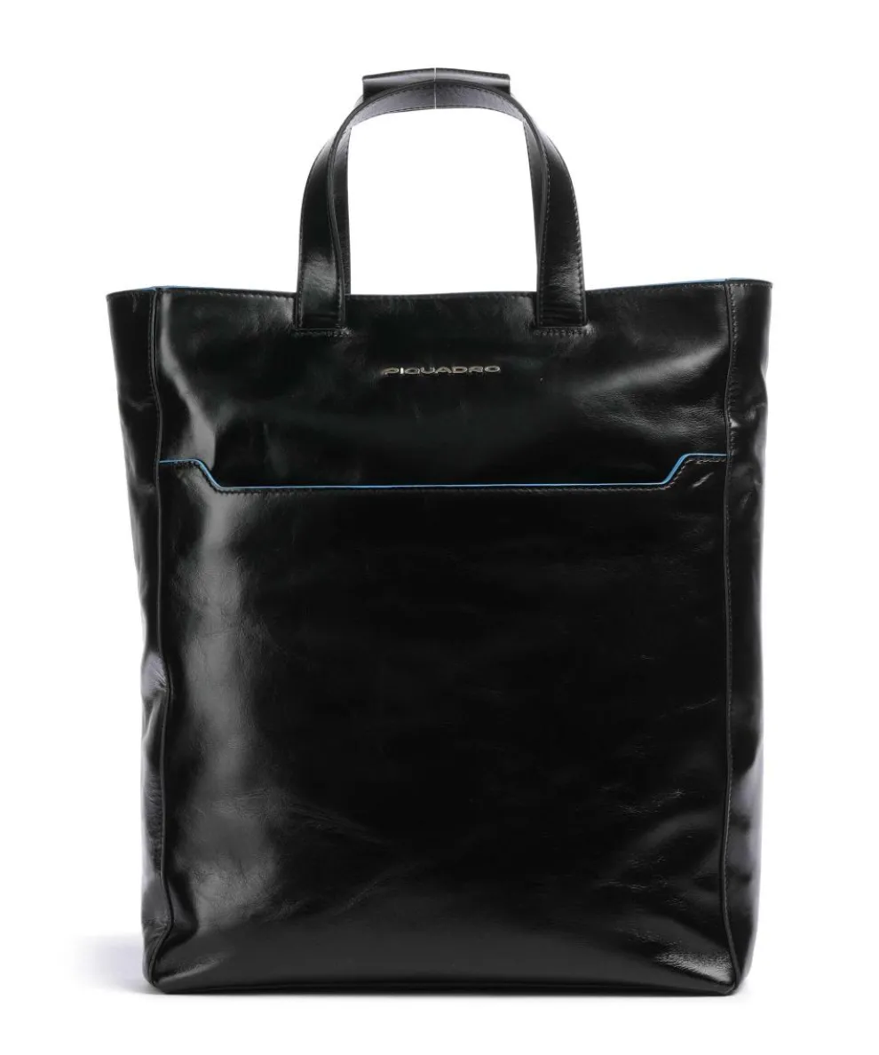 Blue Square Beuteltasche 13″ fein genarbtes Rindsleder schwarz