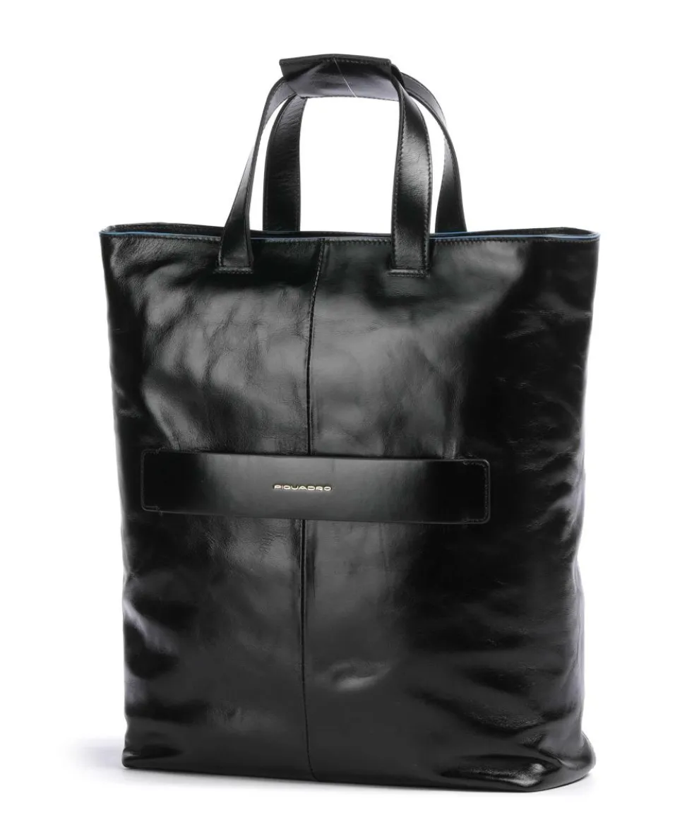 Blue Square Beuteltasche 13″ fein genarbtes Rindsleder schwarz