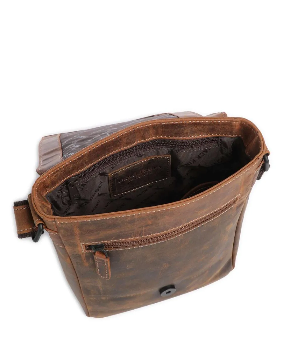 Baltimore 3 Umhängetasche Leder cognac