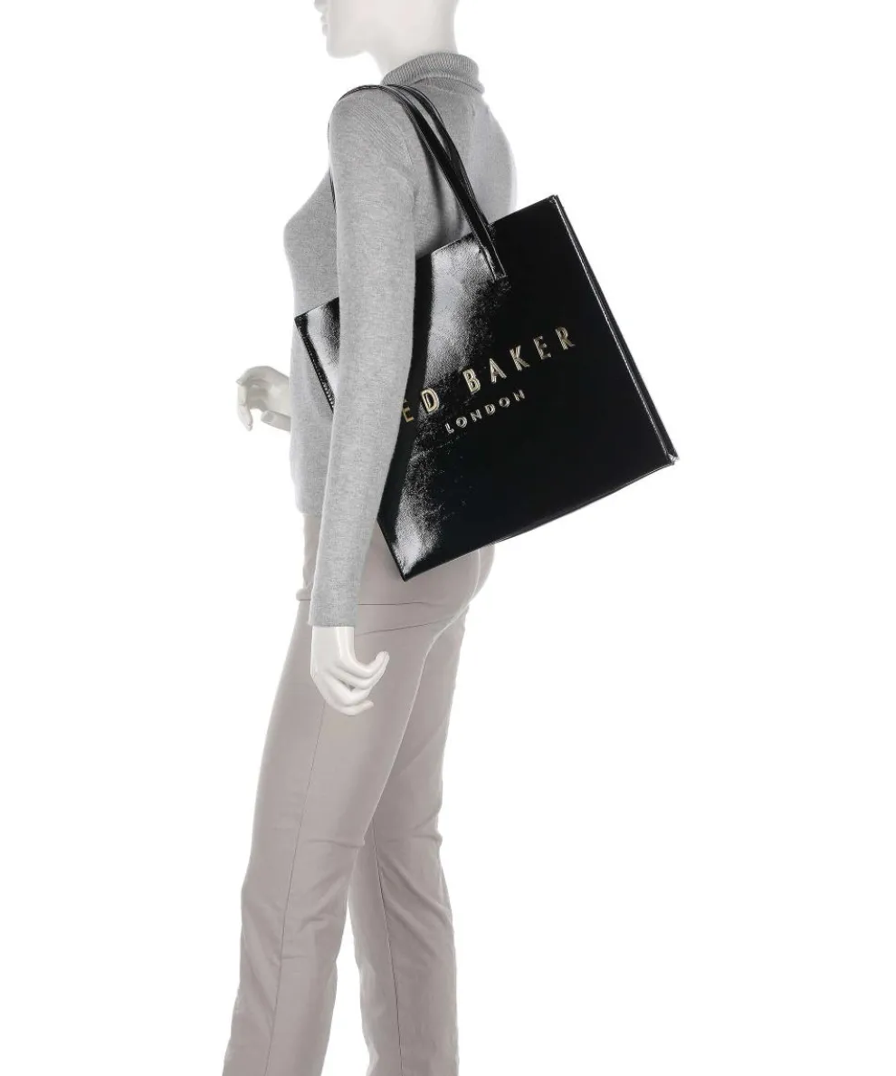 Crinkon Shopper Lederimitat schwarz