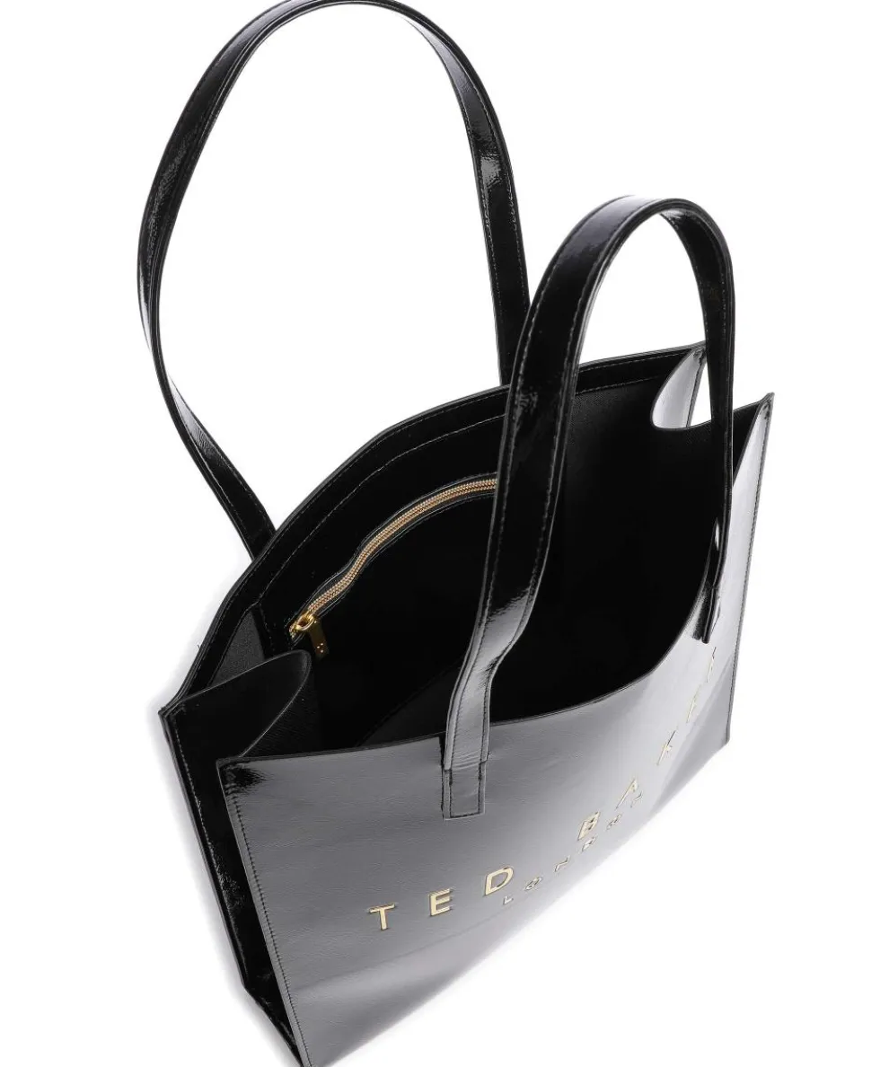 Crinkon Shopper Lederimitat schwarz