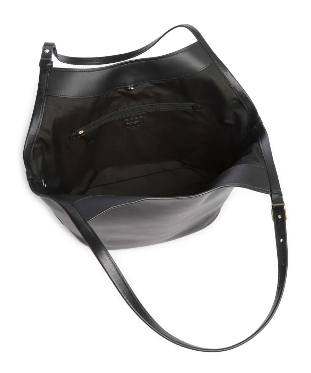 Deco Beuteltasche fein genarbtes Leder schwarz