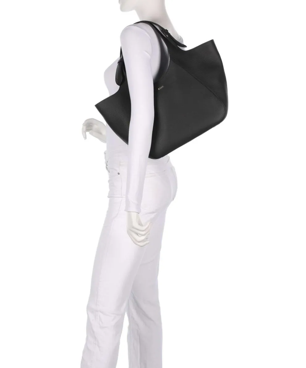 Lenah Big Shopper genarbtes Rindsleder schwarz