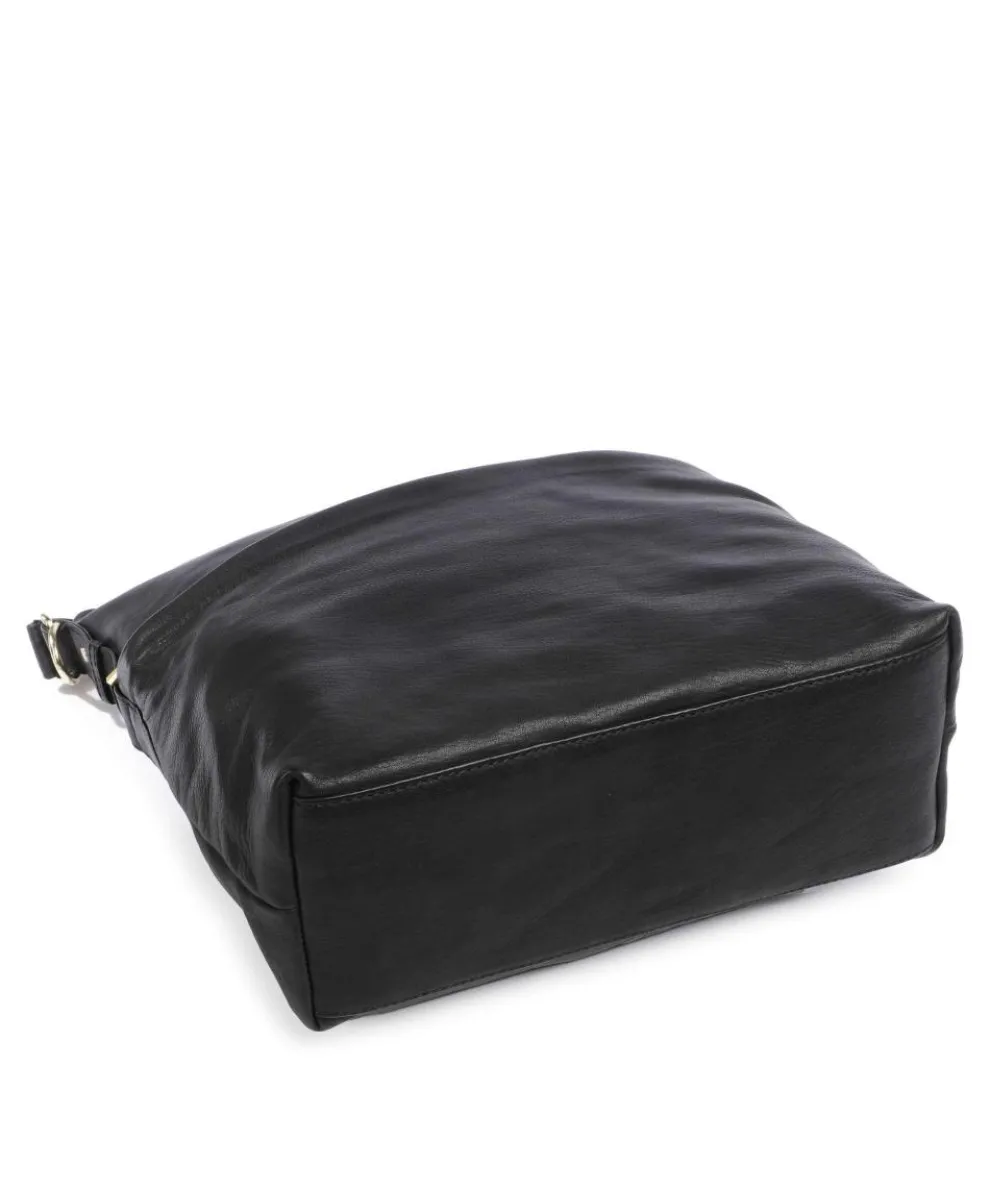 Golden Chic Beuteltasche fein genarbtes Kalbsleder schwarz