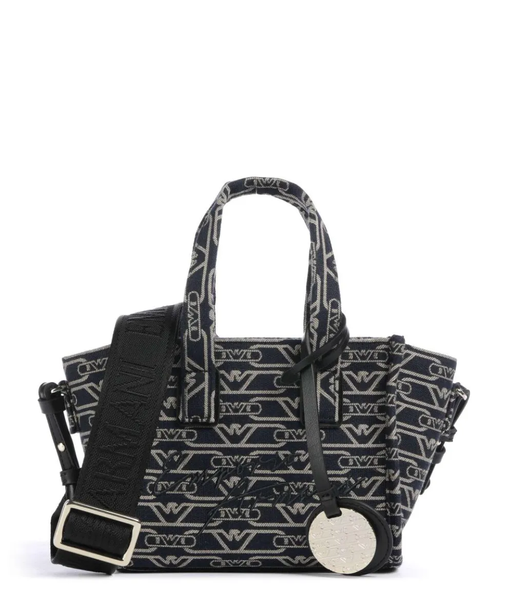 La Gio Umhängetasche Canvas blau/beige