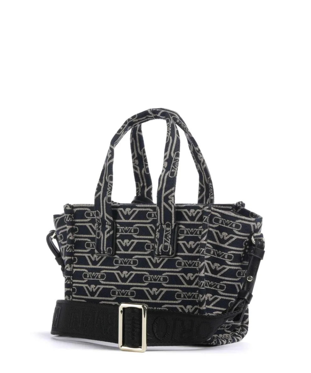 La Gio Umhängetasche Canvas blau/beige