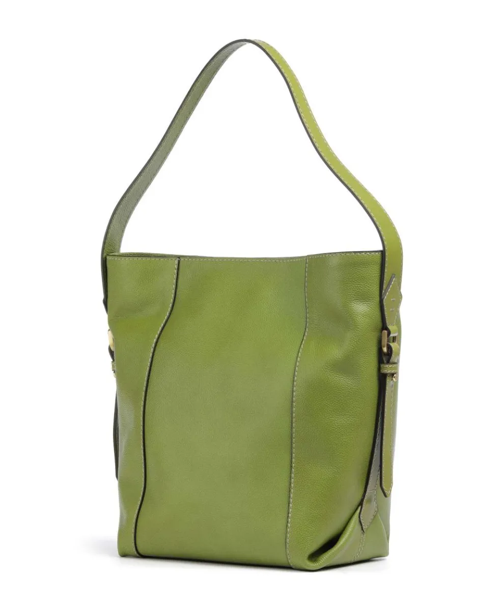 Gemma Beuteltasche genarbtes Rindsleder grün